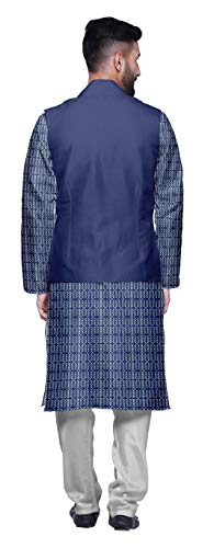 Atasi Indian Kurta Pyjama Jacket Set for Men Mandarin Collar Casual Clothing3