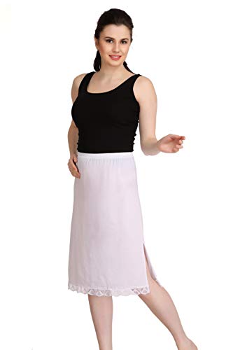 Image of Splash Cotton Rich Regular Skirt Slip for Women - Knee Length