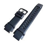 CAWEUER Bracelet de montre en résine compatible avec Casio PROTREK PRG 200/260/270/500/250/550 PRW 2500/5100//5000/2000/3500(B clasp no cap)