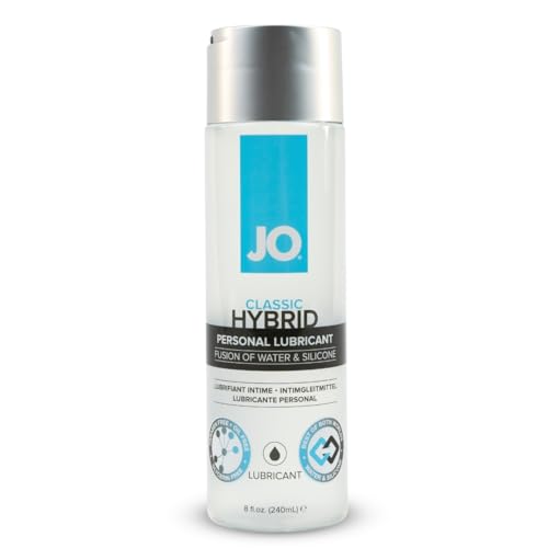 JO Classic Hybrid Personal Lubricant – Long-Lasting Silicone & Water Based Lube for Men, Women & Couples – 8 fl oz
