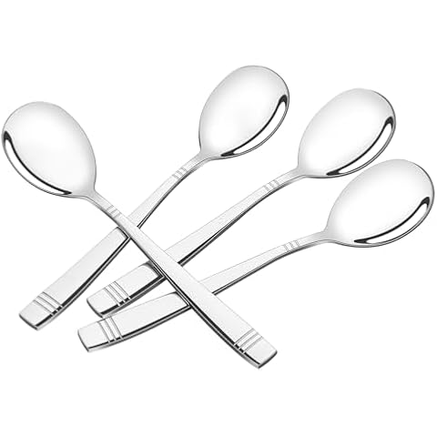 Yesdate 6 Pieces Large Serving Spoons, Stainless Steel Serving Spoons for Cooking, Buffet & Banquet Cover
