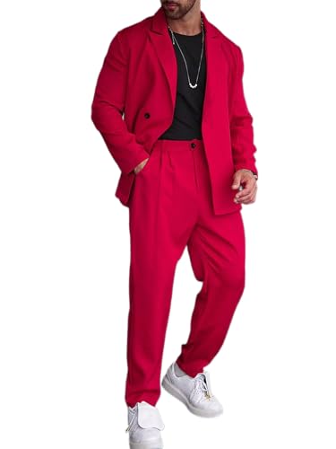 Costume décontracté pour homme veste et pantalon de mariage chic