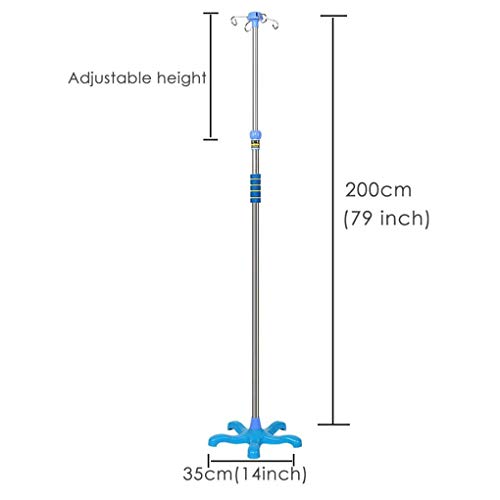 Iv Poles Portable Adjustable Height, Intravenous Stand, IV Stand - for Hospital, Clinic, Families and Pet Hospitals (3 Legs/5 Legs) - Thumbnail 3