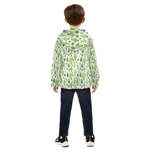 Cactus Boys Fleece Coat,Children's Zip-Up Hoodie Jacket,Baby Warm Fashion Outerwear 3-10T,A1132974