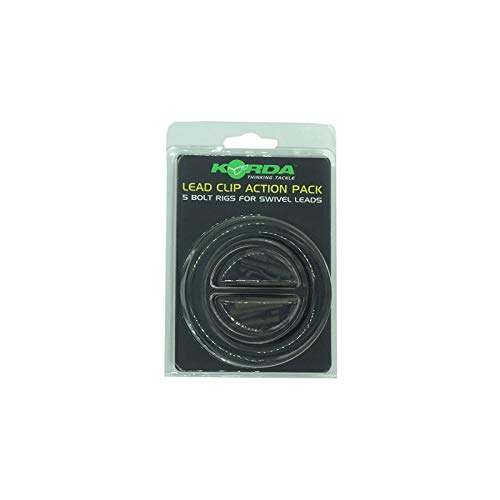 Korda Dark Matter Lead Clip Action Pack: Silt, Complete Carp Fishing Setup with Anti-Tangle Tubing, Tail Rubbers