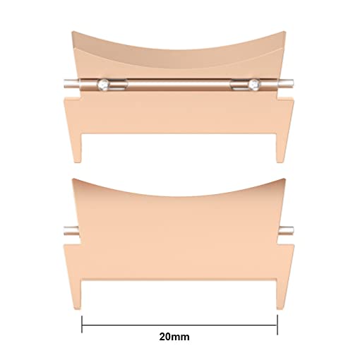 Sankel Connectors Compatible For Samsung Galaxy Watch 4/4 Classic/Watch 5/5 Pro/Watch 6/6 Classic Smartwatch Band Adapter,Stainless Steel Band Connector Adapter Replacement For Galaxy Watch 4/5/6 (Rosegold) #TOP4