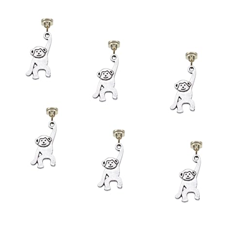 Silver Hinge Head Home Decoration Monkey,Magnetic Hinge Dropper Hanging,Magnetic Hinge Head Toppers,Door Hinge Pin Topper