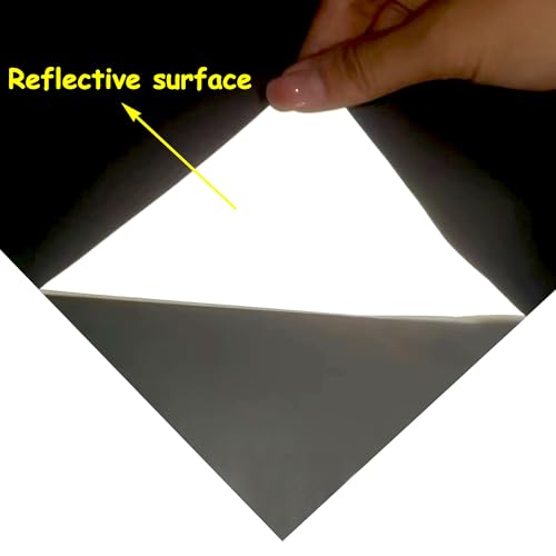 Image of HTVVETUR Reflective Heat Transfer Vinyl Roll 12 Inch by 5 Feet Iron on DIY for T-Shirt PU Stretch Elastic HTV Vinyl (Reflective Dark Grey, 10FT)