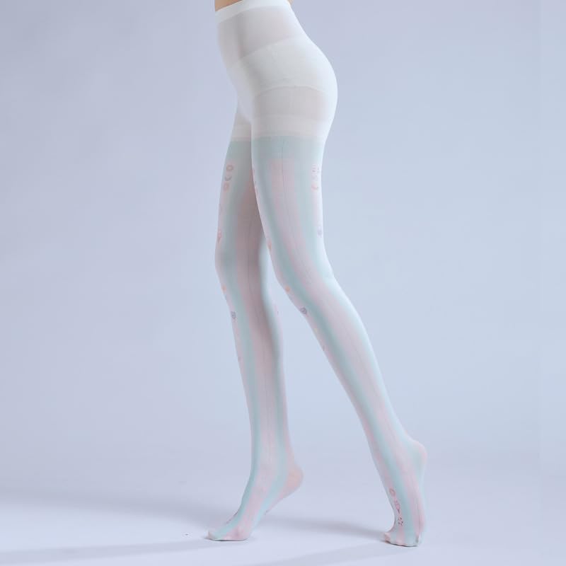 Image of Sahabowi Women's Sheer Tights, Digital Print Designs Stockings