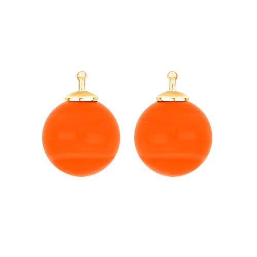 HEIDE HEINZENDORFF Par de bolas para colgar, color naranja, 12 mm