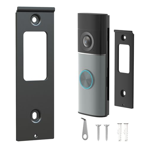 Doorbell Metal Backplate Replacement for Wired Doorbell Plus(2nd Gen) /Pro(3rd Gen) Doorbell Bracket Accessories with Screw Mounting for Houses Apartments Office