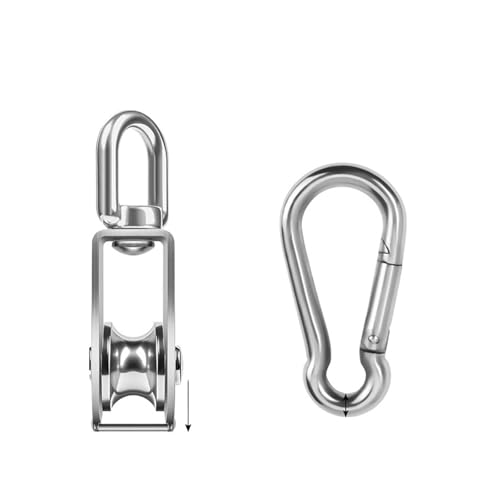 Poulie de remorquage inox pour tendre les voiles d'ombrage du jardin