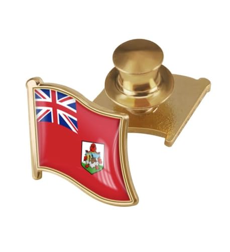 Image of vmcoatdu Country Flag Backs Locking Pin Keepers Locking Clasp Pin Badge International Travel Brooch Metal Alloy Souvenir Pin 0.75x0.7 Inch Small Pin
