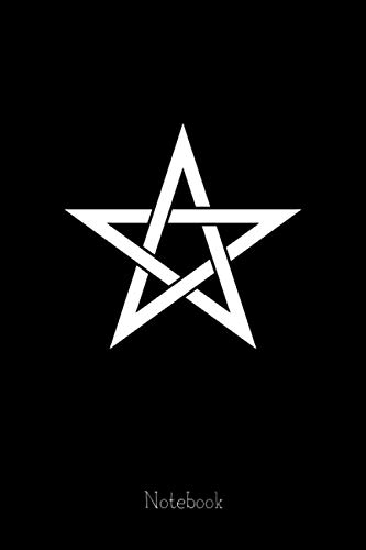 Pentagram Sign Black and White Notebook: Lined Notebook Journal