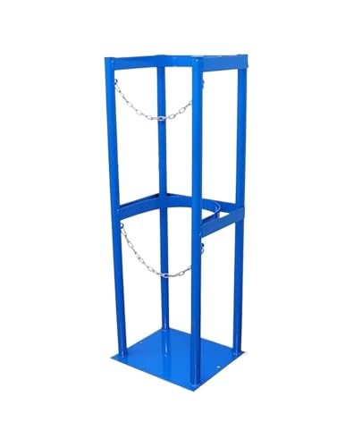 Uchwyt Na Butlę Tlenową - Stojak Na Butlę Acetylenową Z 2 Zawiasami, Uchwyt Na Butlę Gazową Do Montażu Na Stojaku Na Butle 40 L,Blue