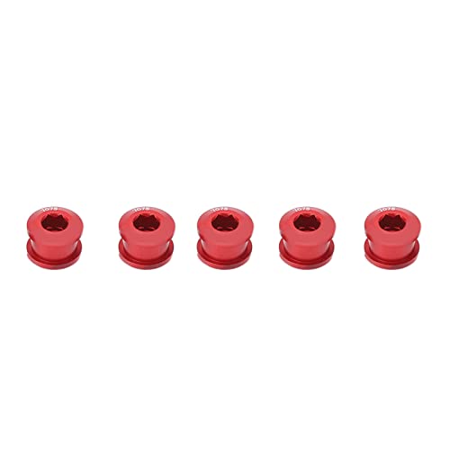 Naroote Boulons de Plateau Simples en Alliage D'aluminium Ultra Légers pour Vélo de Montagne de Route, Boulons de Plateau de Vélo Anodisés pour de Bonnes Pièces de Modification (Rouge)