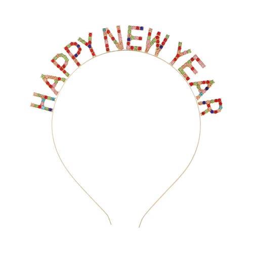 Diadema de Año Nuevo - Accesorios para el hogar, Tocado con purpurina | Corona Tiara Navidad aro para el cabello suministros para fiestas, coronas decorativas para fiestas de mujeres, nuevas diademas