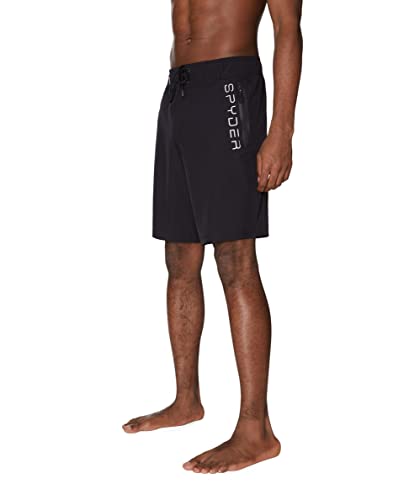 Spyder Men's Swim Trunks, Stretch, Quick-Dry, 9” Inseam Board Shorts, UPF+, Pockets, Brief Liner4