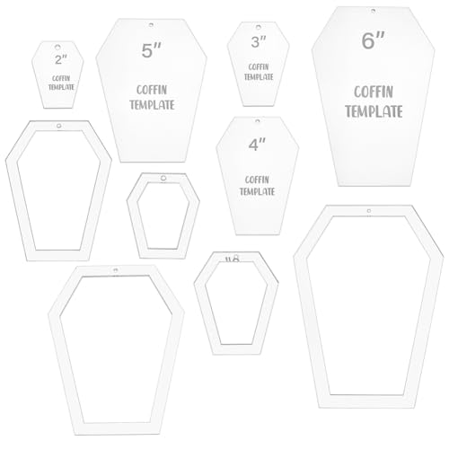 Gabarit de matelassage cercueil en acrylique de 2,5mm pour découpe et patchwork précis