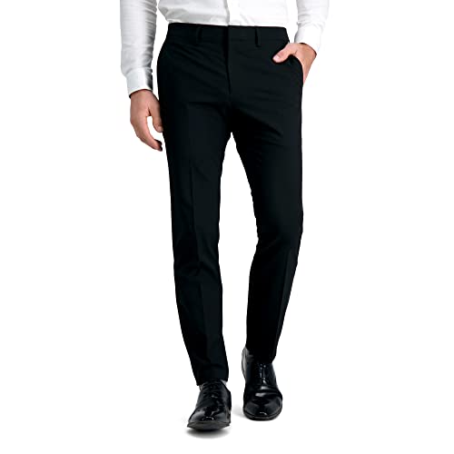 Haggar Men's 4-Way Stretch Ultra Slim Flat Front Dress Pant