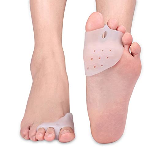 2Pcs Bunion Corrector Hallux Valgus Corrector Relief Pain Toe Separators Pedicure Tool Bone Thumb Orthopedic Braces Foot Protector Splint (White L)