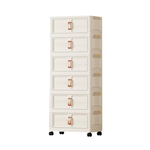 Zapatero plegable con puertas transparentes, contenedores de almacenamiento de plástico resistente, 3-6 niveles, apilables, con ruedas, para uso doméstico
