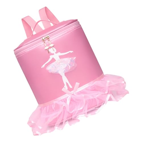 Sac à dos de ballet fille grand volume en nylon sac de danse moderne ajustable rose