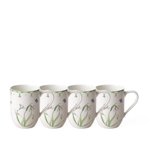 Villeroy & Boch Colourful Spring taza grande de café, flores, 340 ml, 4 unidades