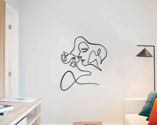 Déco murale chat extérieur intérieur grand format suspendu en alu
