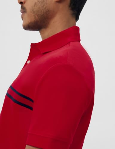 Tommy Hilfiger Herren Poloshirt Kurzarm Chest Insert Regular Fit, Rot (Primary Red), XXL – Ansicht 5