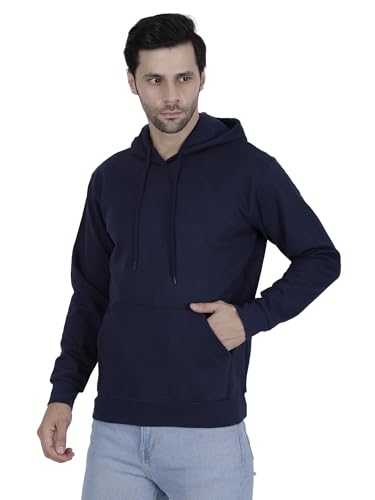 Image of Mastyle Men's Solid Hoodies |100% Rich Cotton Fleece 400 GSM | Wrinkle Free