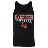 500 LEVEL Houston Gamblers Team Football Men's Tank Top (Black, Medium)