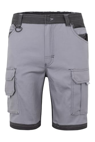 Bermuda en toile stretch Velilla 103029S gris et noir taille S avec poches