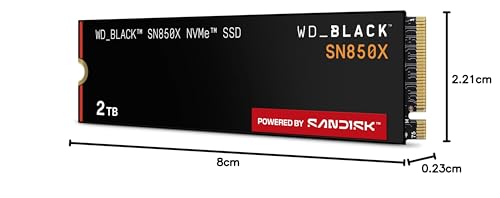 WD_BLACK SN850X NVMe SSD 2TB (Fino a 7.300MB/s in lettura, fino a 6.600MB/s in scrittura, M.2 2280, PCIe Gen 4, SSD ad altre Prestazioni per Gaming) POWERED BY SANDISK - Hdd - Immagine 8