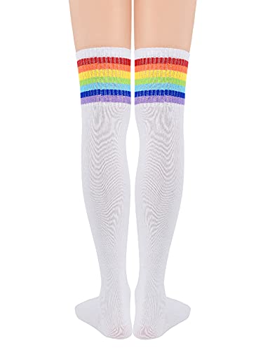 Image of Azue Women Non Slip Thigh High Socks Fashion Tube Stockings above Knee Cosplay Socks