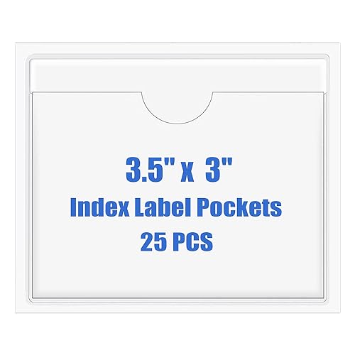 Pochettes autocollantes en plastique pour organiser vos boîtes de rangement et bacs de tri