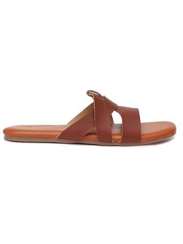 Image of Women's Tread Flat Sandals Lightweight & Flexible Comfortable Design Anti-Skid Sole Versatile Style For Girls /Ladies