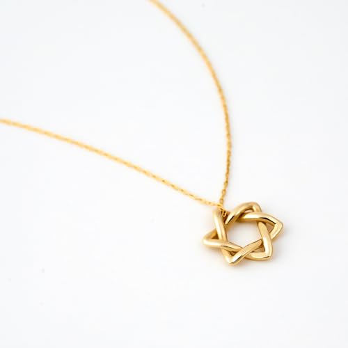Gelin Star of David Necklace in 10k Yellow Solid Gold3