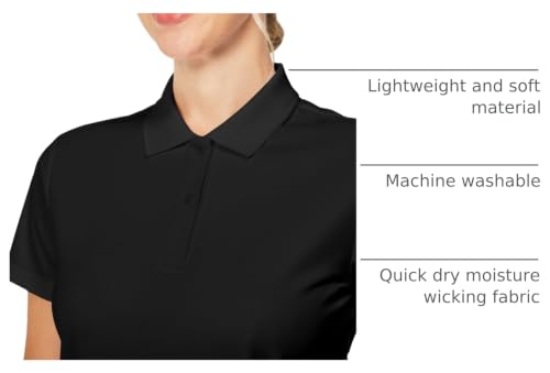 Image of Casei Womens Shorts Sleeve Polo Golf Shirts Quick Dry UPF 50+ Tennis Pickleball Top Collared Casual Work Athletic Shirts