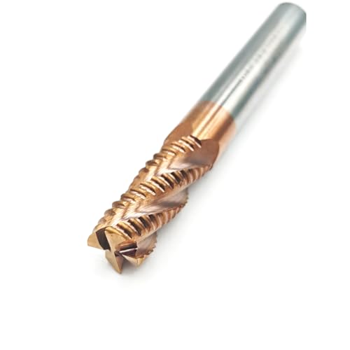 Image of HRC45 4Flutes Tungsten Solide Carbide Roughing End Mills for CNC Router Bit Wood Metal Cutter Mill Tool CNC milling Cutter Shank Dia 1 /2 inches(1pc, Shank Dia 1 /2 inch)