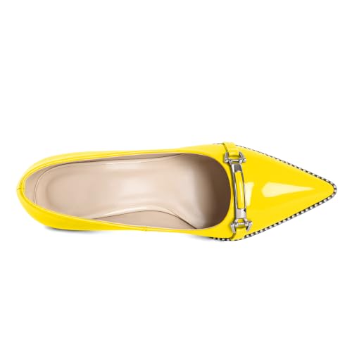 Image of Women's High Heel Pumps Stiletto Heel Pumps for Women Pointed Toe Heels Elegant Classic 3.5 Inch Beaded Pumps