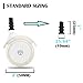 WYI Baby Walker Wheels Replacement Parts, 2'' Plastic Rubber Wheels Casters, Removable, Safe for All Floors,Set of 4 (White)