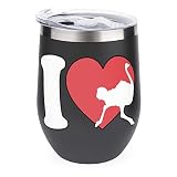 I Heart Love Ostrich Lovely Stainless Steel Insulated Cup Small Coffee Mug Fashion Travel Tumblers w