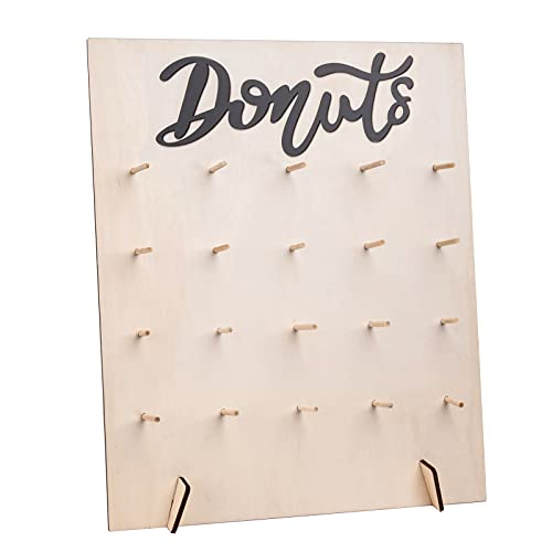 mlloaayo Donut-Wand-Display-Ständer, Wiederverwendbare Donut-Wandhalterung aus Holz, Donut-Board-Halter für Hochzeit, Geburtstag, Party, Jubiläum, Konditorei Dekoration, Restaurant Cover