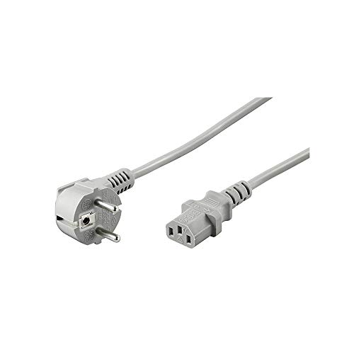 Sonero Euro Power Cord, cavo di alimentazione per elettrodomestici, spina Schuko a 90° su presa IEC C13 a 90°, 5,00 m, bianco