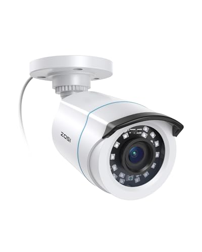Image of ZOSI 2MP 1080p HD Security Camera Outdoor, Hybrid 4-in-1 CVI /TVI /AHD /CVBS | 1920TVI Surveillance CCTV Bullet Camera, 24PCS LEDs, 80ft IR Night Vision, 90 View Angle, Weatherproof Design