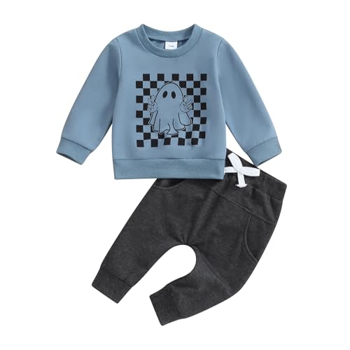 Image of LIOMENGZI Infant Baby Boy Christmas Outfit Long Funny Shirt Pant Set Toddler First Christmas Clothes 6 12 18 24 Months 2T