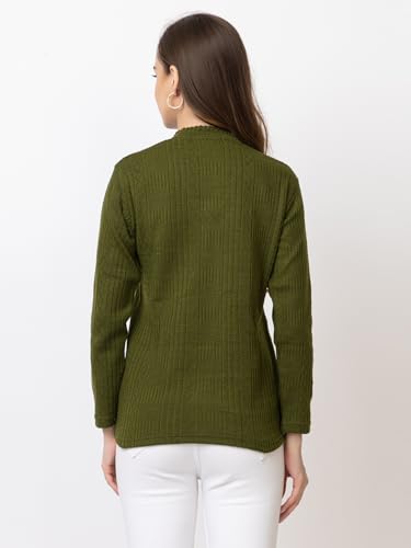 Image of Women's Warm Woolen Cardigan - Stylish Full Sleeve Knitwear for Winter, Cozy & Elegant Sweater