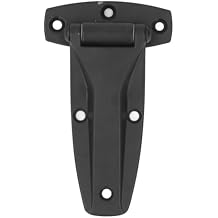 Tool Box Hinge, Soft Close Tee Hinge Replacement, Zinc Alloy T Strap Hinges for Toolbox Car Door Black