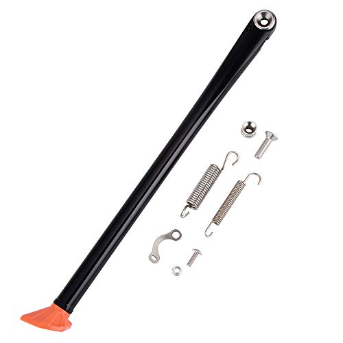 NICECNC BL+OR Side KickStand & Spring Compatible with XCW200/250 2008-16/400 2009-10/450 2009,11-16/500 2012-13,15-16/530 2009, EXC-F/XCF-W350/EXC500 2012-16, EXC-R/XCR-W450/530 2008,See Fitment